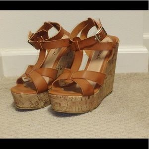 Strappy wedges